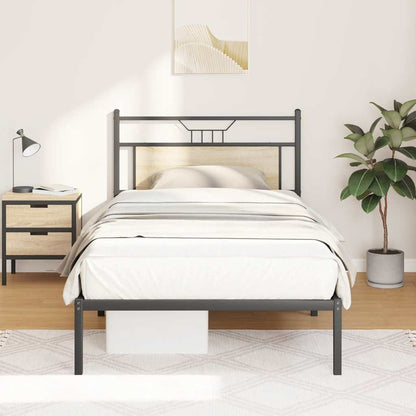 Sonoma Oak Bed Frame 100x200 cm - Engineered Wood, No Mattress