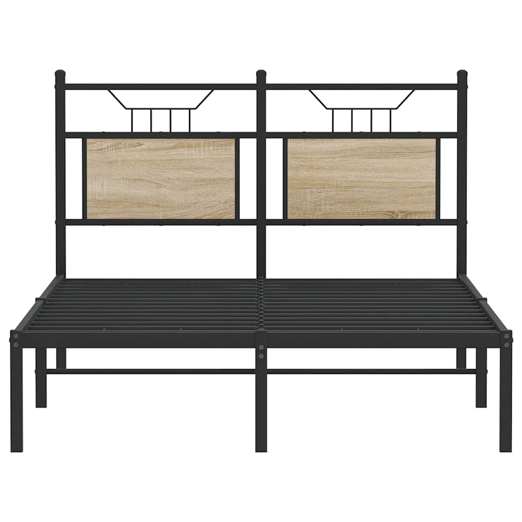 Sonoma Oak Bed Frame 120x190cm - Small Double, Engineered Wood