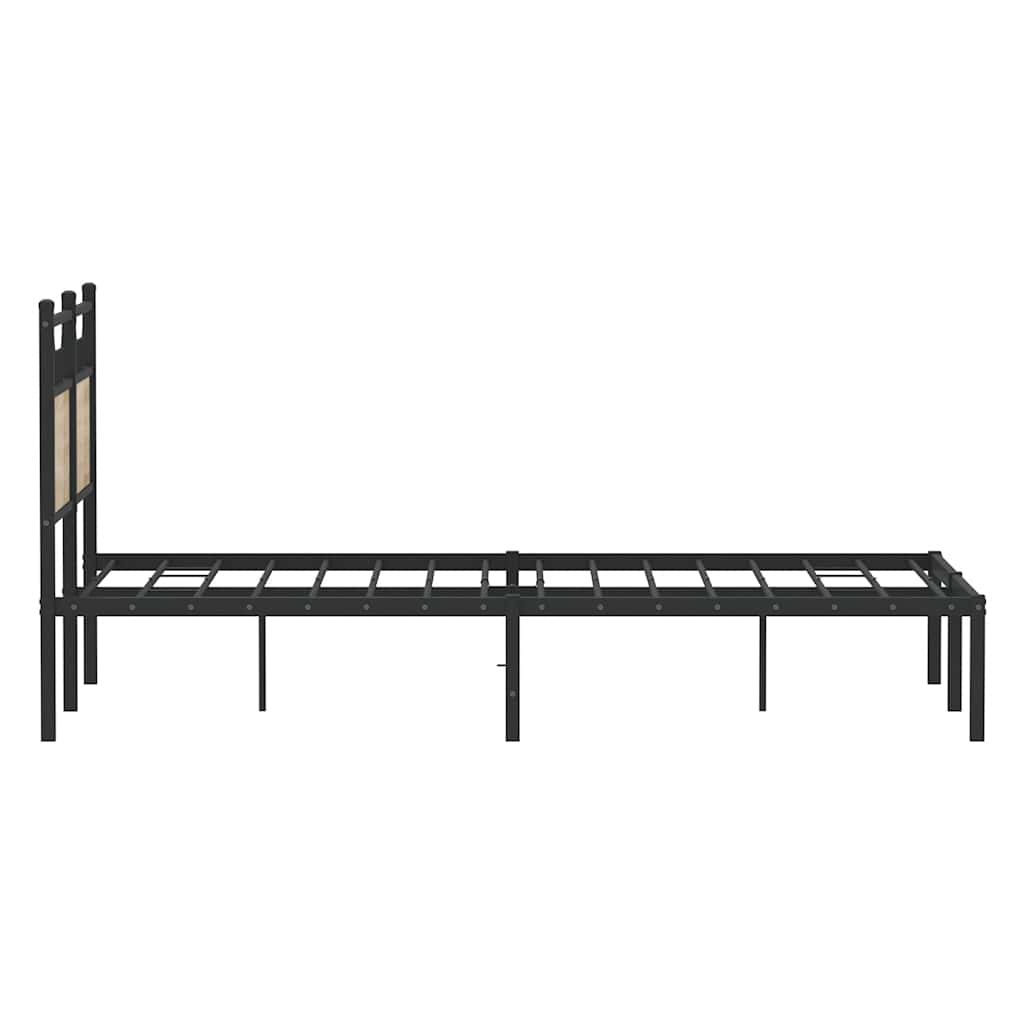 Sonoma Oak Bed Frame 120x190cm - Small Double, Engineered Wood