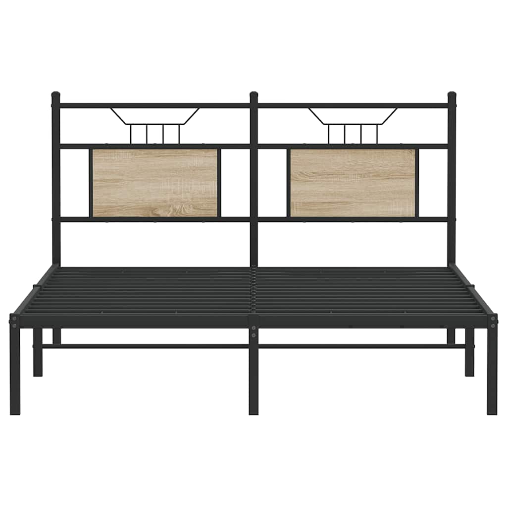 Sonoma Oak Engineered Wood Bed Frame 137x190 cm - No Mattress