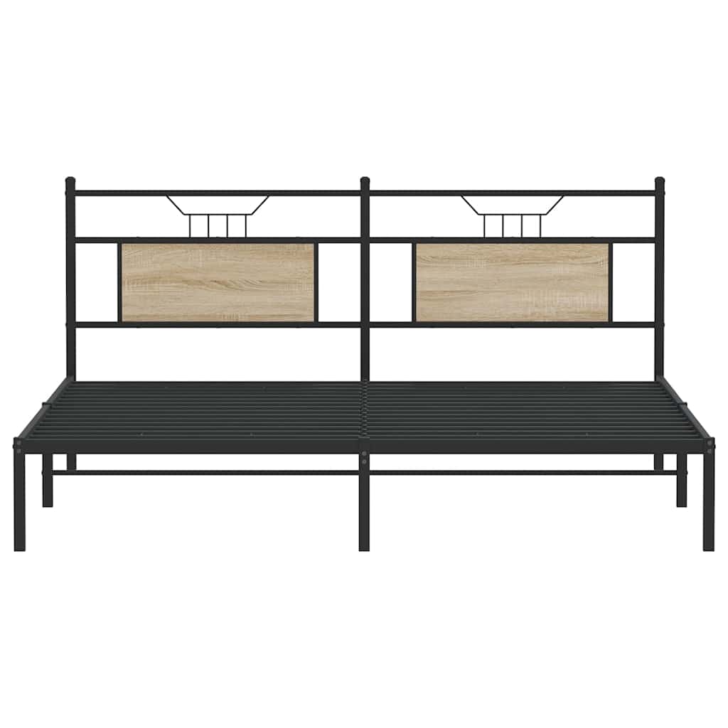 Sonoma Oak Bed Frame 183x213 cm Engineered Wood, No Mattress