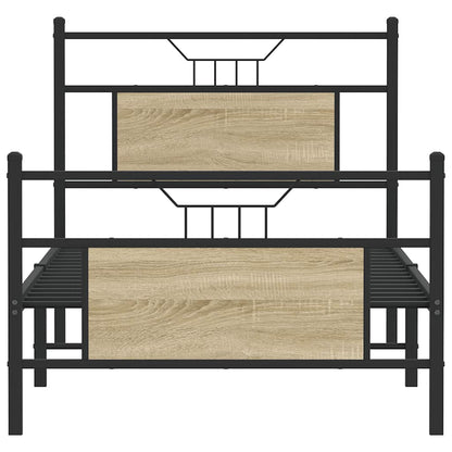 Sonoma Oak Single Bed Frame 90x190 cm, Engineered Wood