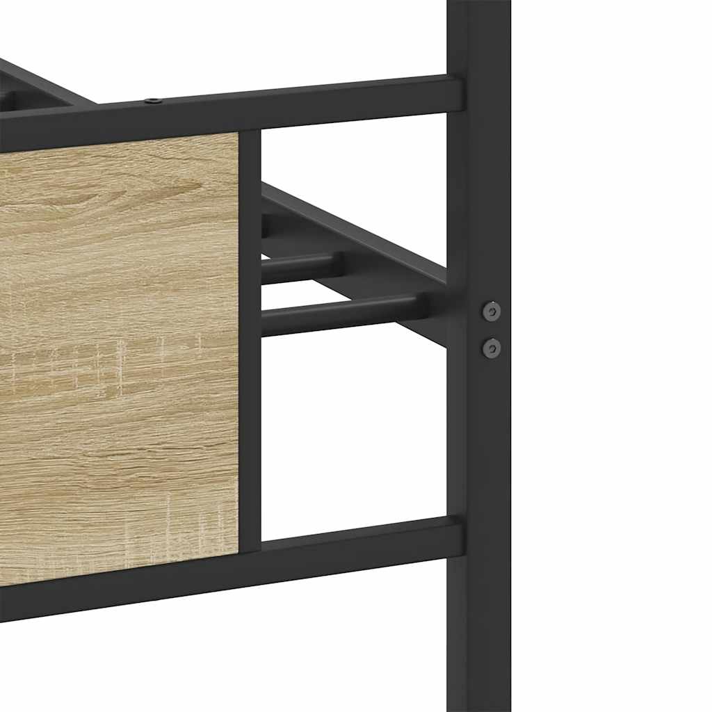 Sonoma Oak Single Bed Frame 90x190 cm, Engineered Wood