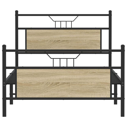 Sonoma Oak Engineered Wood Bed Frame 100x190 cm (No Mattress)