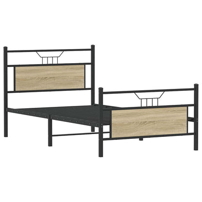 Sonoma Oak Bed Frame 107x203 cm - Durable Engineered Wood