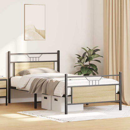 Sonoma Oak Bed Frame 107x203 cm - Durable Engineered Wood