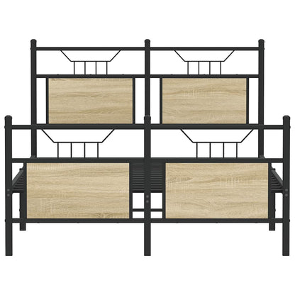 Sonoma Oak Small Double Bed Frame 120x190 cm - Engineered Wood