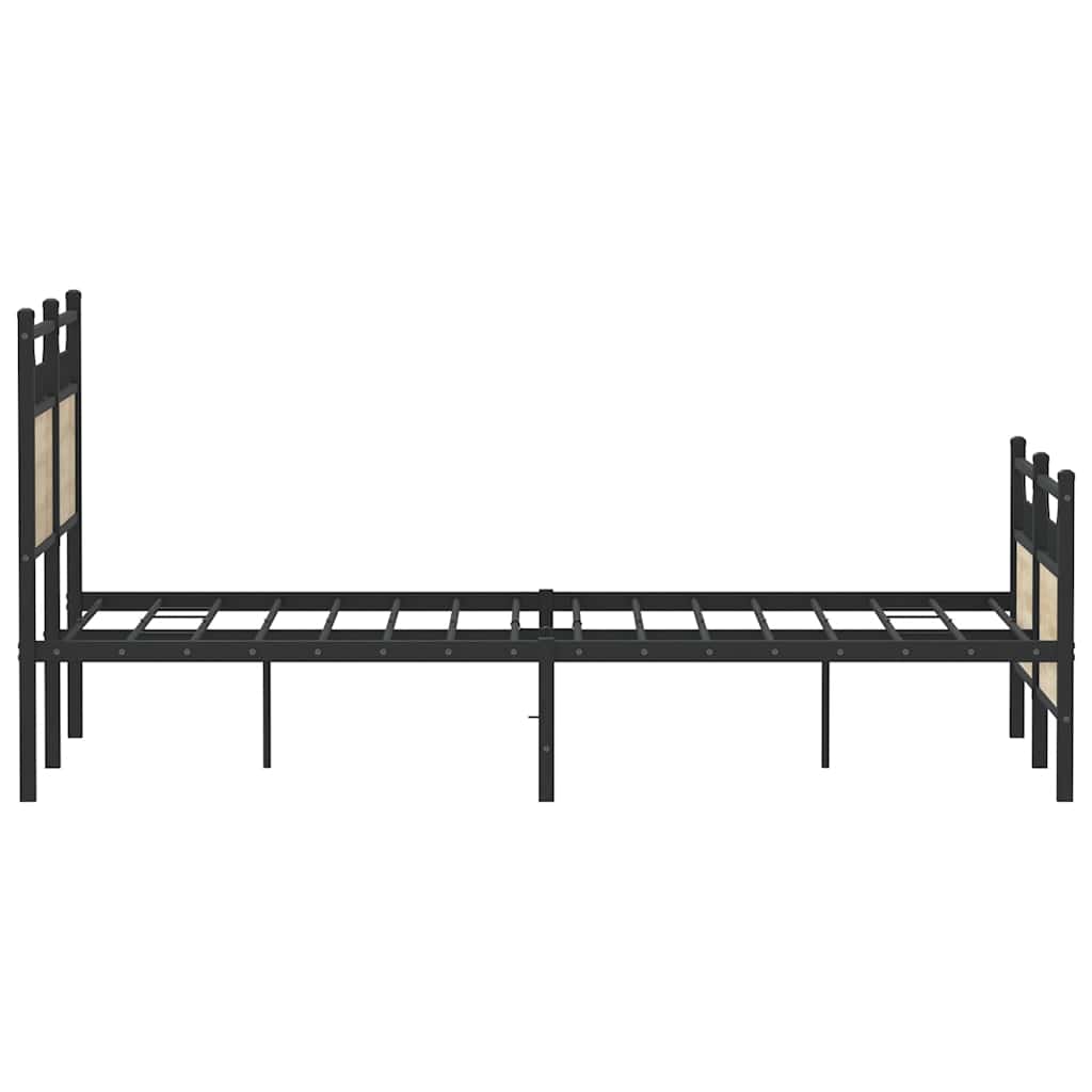 Sonoma Oak Small Double Bed Frame 120x190 cm - Engineered Wood