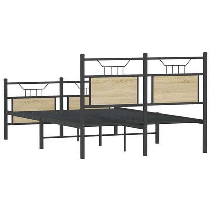 Sonoma Oak Small Double Bed Frame 120x190 cm - Engineered Wood