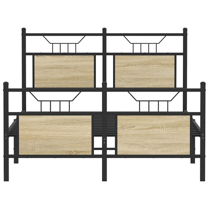 Sonoma Oak Bed Frame 137x190 cm - Engineered Wood Finish