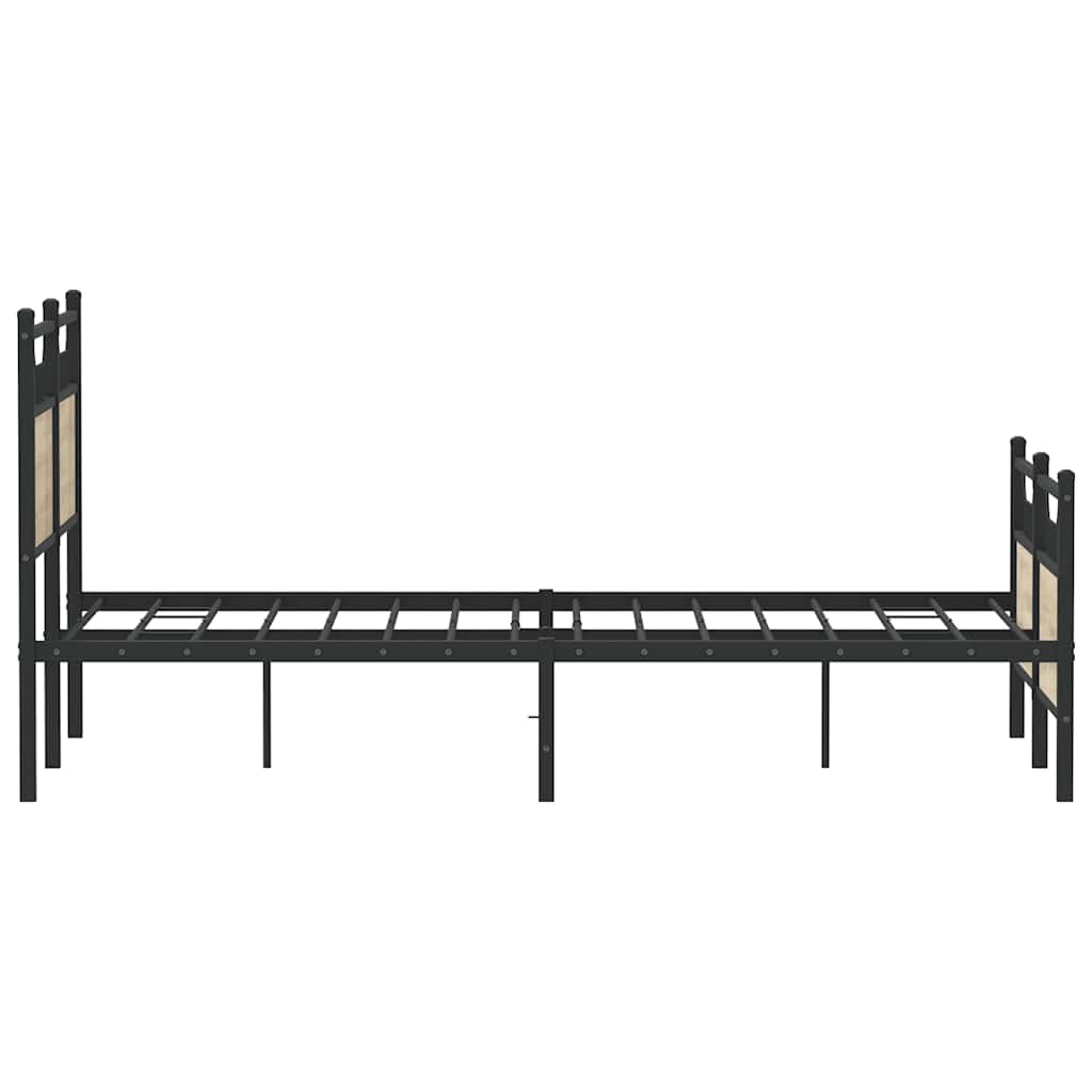 Sonoma Oak Bed Frame 137x190 cm - Engineered Wood Finish