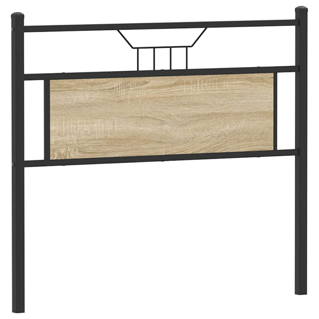 Sonoma Oak Headboard - 107 cm Engineered Wood & Steel Design
