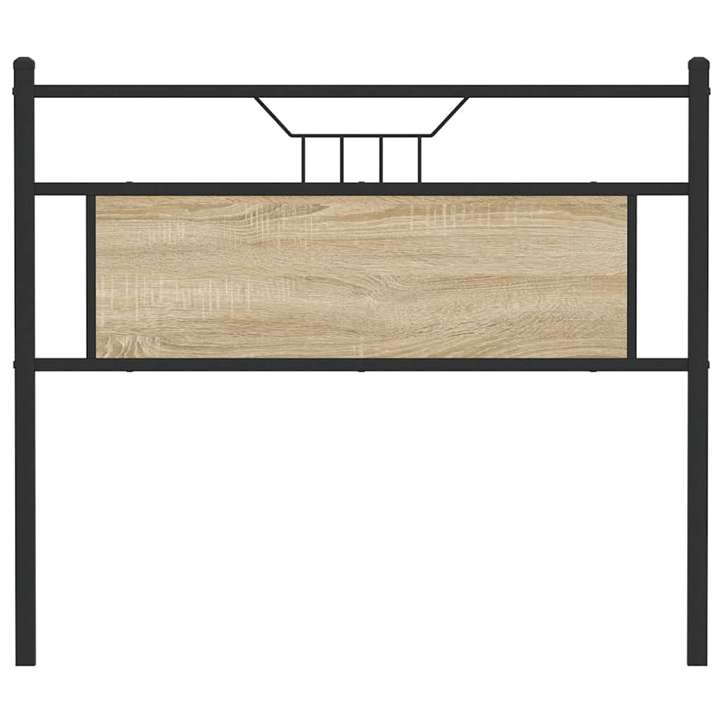 Sonoma Oak Headboard - 107 cm Engineered Wood & Steel Design