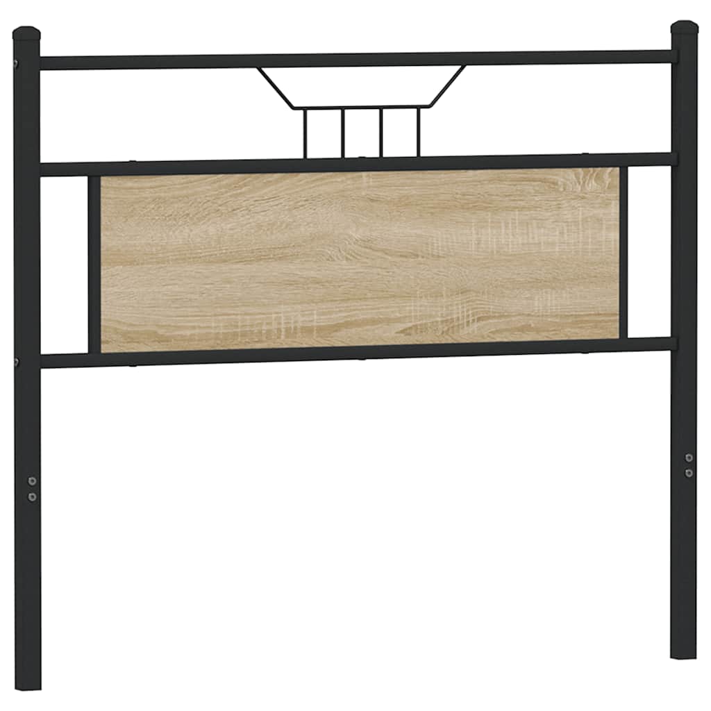 Sonoma Oak Headboard - 107 cm Engineered Wood & Steel Design