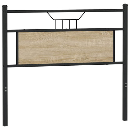Sonoma Oak Headboard - 107 cm Engineered Wood & Steel Design