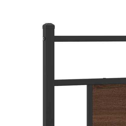 Brown Oak Bed Frame 80x200 cm | Durable Engineered Wood