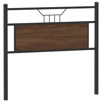 Brown Oak Headboard 100cm - Engineered Wood & Steel