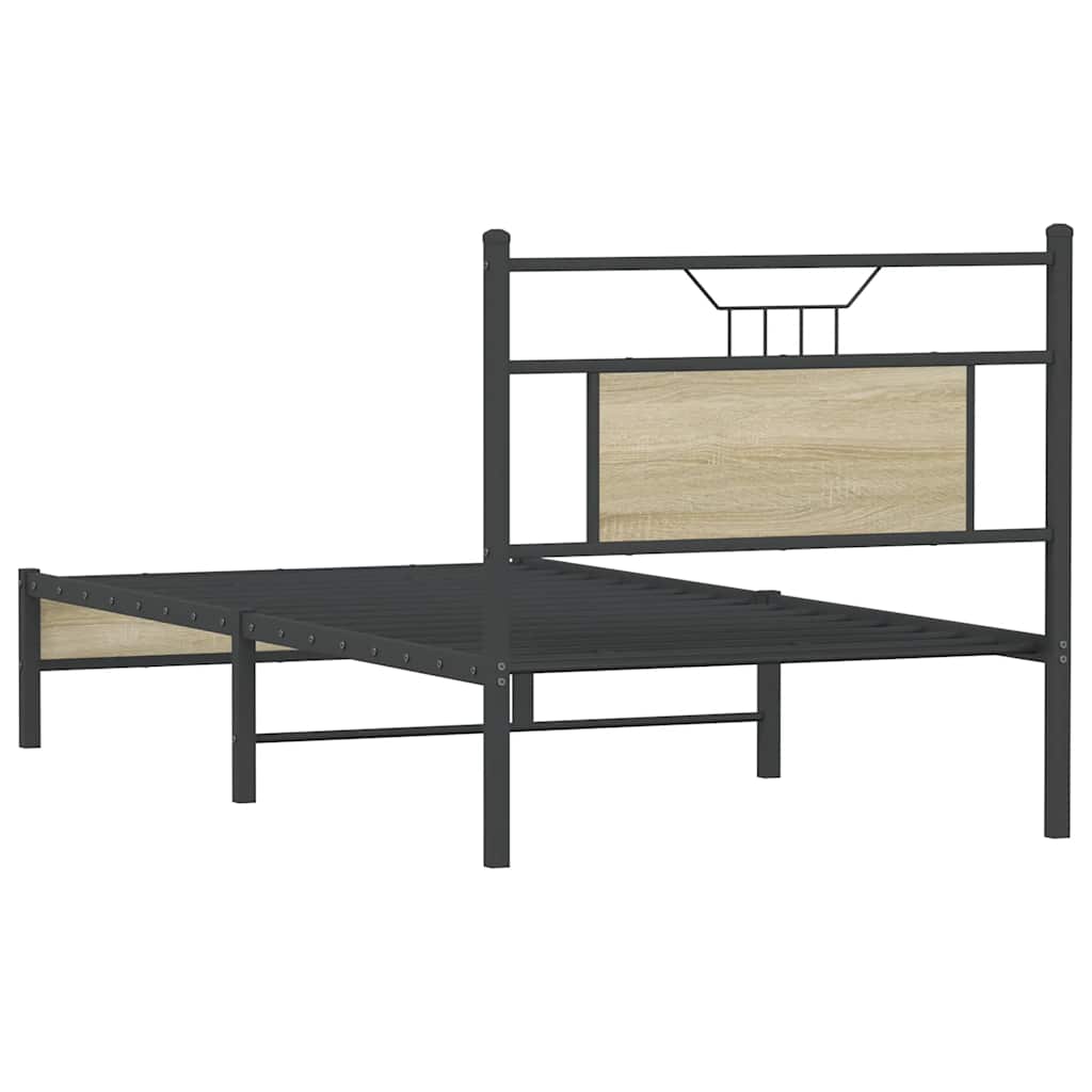 Sonoma Oak Engineered Wood Bed Frame, Single 90x190 cm
