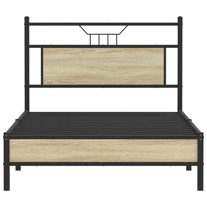 Sonoma Oak Engineered Wood Bed Frame 107x203 cm - No Mattress Included
