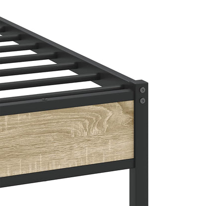 Sonoma Oak Engineered Wood Bed Frame 107x203 cm - No Mattress Included