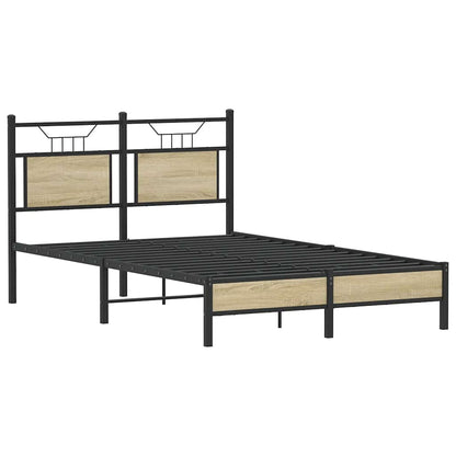 Sonoma Oak Bed Frame 120x200 cm - Engineered Wood, No Mattress