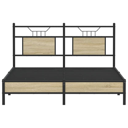 King Size Sonoma Oak Bed Frame 150x200 cm - Engineered Wood