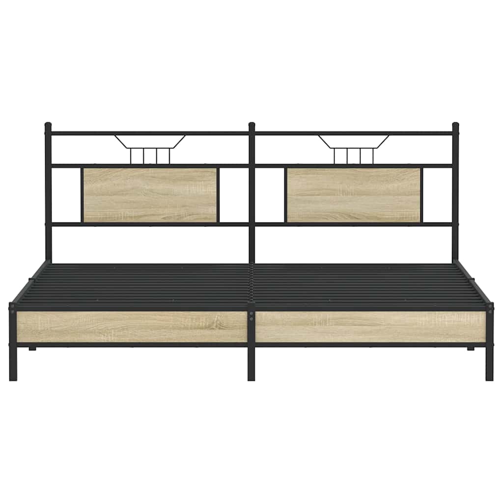 Sonoma Oak Bed Frame 160x200 cm - Durable Engineered Wood