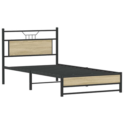Sonoma Oak Bed Frame 100x200 cm - Engineered Wood, No Mattress