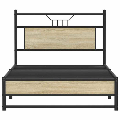 Sonoma Oak Bed Frame 100x200 cm - Engineered Wood, No Mattress