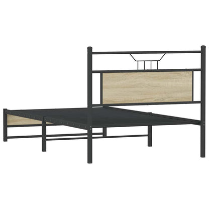 Sonoma Oak Bed Frame 107x203 cm - Engineered Wood, No Mattress Included