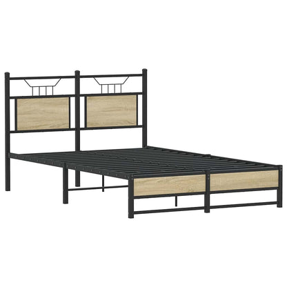 Sonoma Oak Small Double Bed Frame 120x190 cm - Engineered Wood