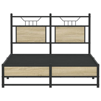 Sonoma Oak Small Double Bed Frame 120x190 cm - Engineered Wood