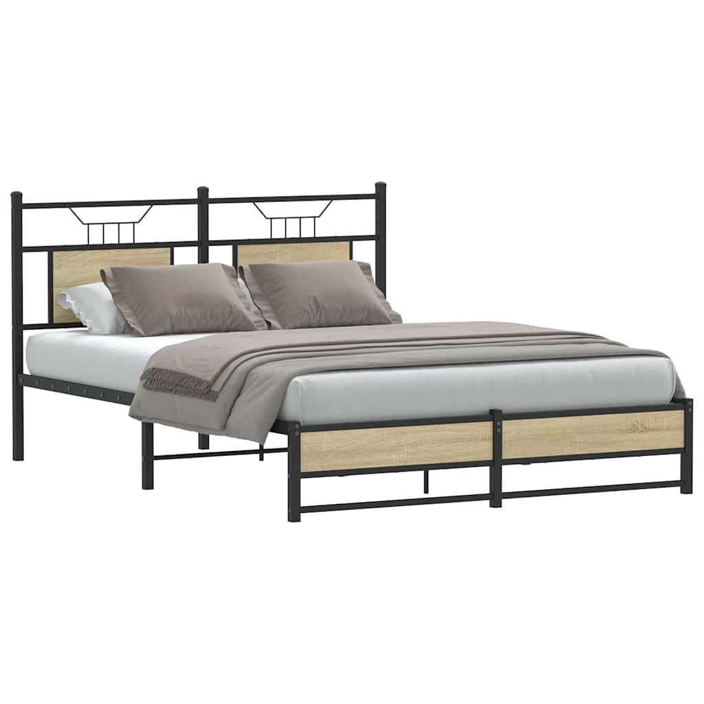 Sonoma Oak Engineered Wood King Bed Frame 150x200 cm