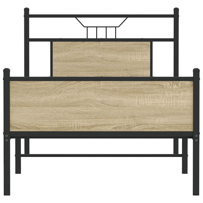 Sonoma Oak Bed Frame 80x200 cm - Engineered Wood, No Mattress