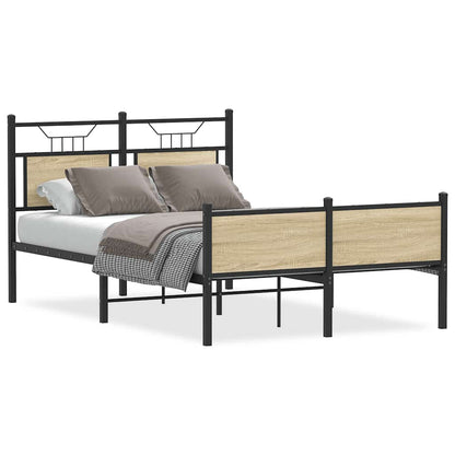 Sonoma Oak Bed Frame 120x200 cm - Engineered Wood Elegance