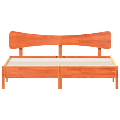 Solid Pine Bed Frame, Wax Brown, 180x200 cm, Super King Size
