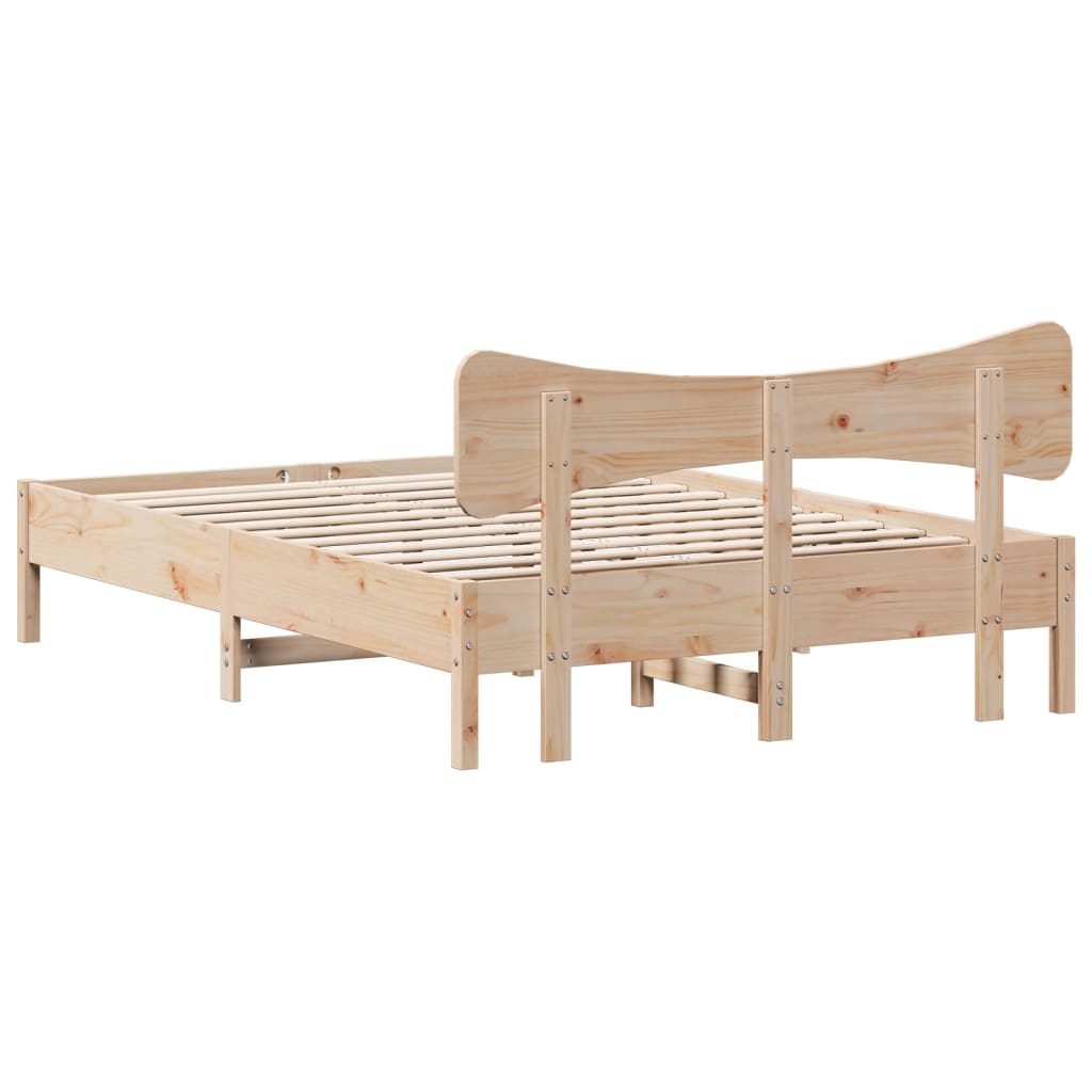 Solid Pine Wood Bed Frame 120x200 cm – Durable & Stylish Design