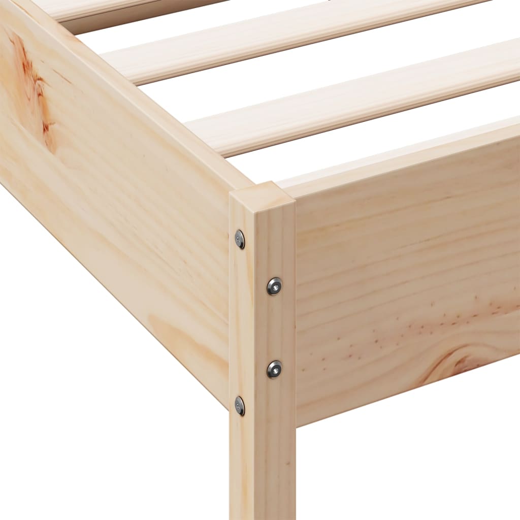 Solid Pine Wood Bed Frame 120x200 cm – Durable & Stylish Design
