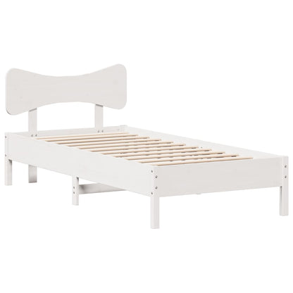 Solid Pine White Bed Frame 100x200 cm - Durable & Stylish