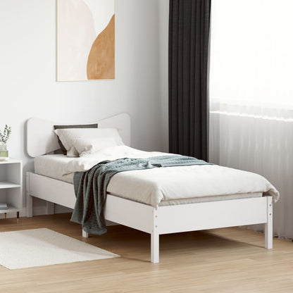 Solid Pine White Bed Frame 100x200 cm - Durable & Stylish