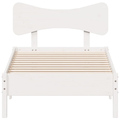 Solid Pine White Bed Frame 100x200 cm - Durable & Stylish