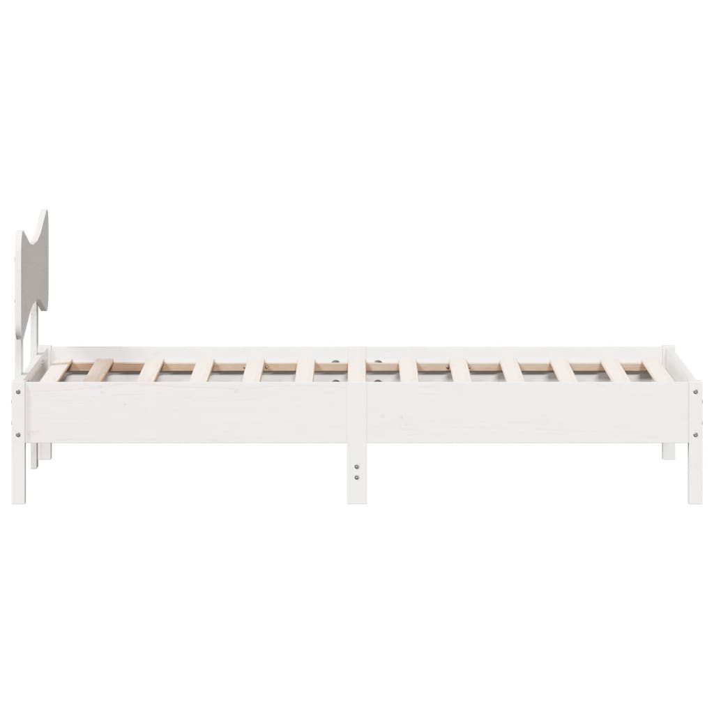 Solid Pine White Bed Frame 100x200 cm - Durable & Stylish