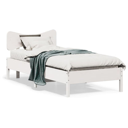 Solid Pine White Bed Frame 100x200 cm - Durable & Stylish