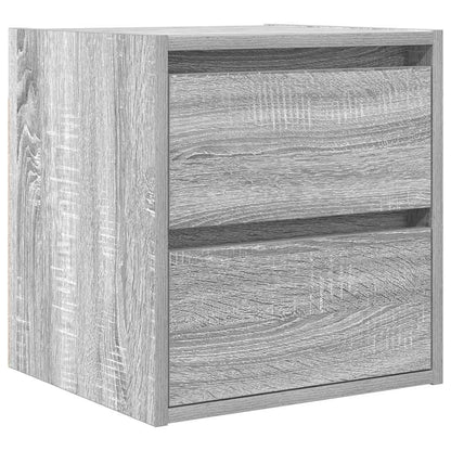 Wall-mounted Bedside Cabinets 2 pcs Grey Sonoma 38x34x40 cm