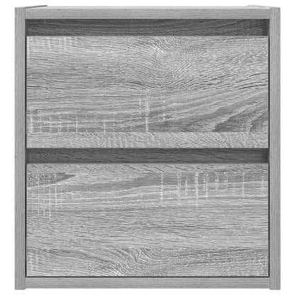 Wall-mounted Bedside Cabinets 2 pcs Grey Sonoma 38x34x40 cm