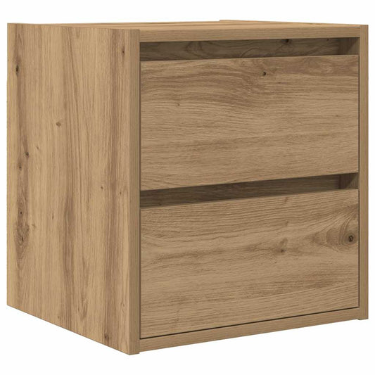 Wall-mounted Bedside Cabinet Artisan Oak 38x34x40 cm