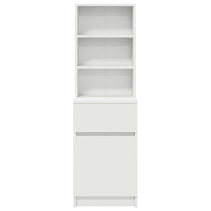 Bedside Cabinet White 39x35x125 cm Engineered Wood