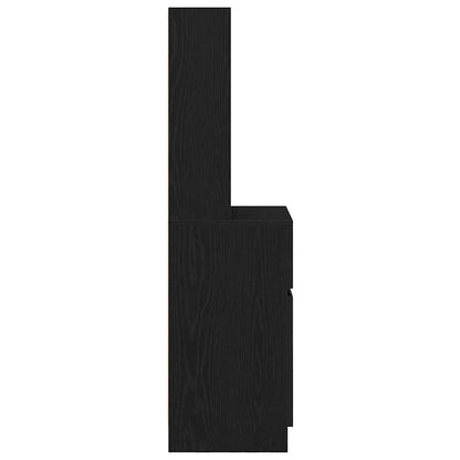 Bedside Cabinet Black 39x35x125 cm Engineered Wood