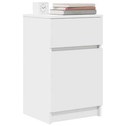 Bedside Cabinets 2 pcs White 39x35x65 cm Engineered Wood