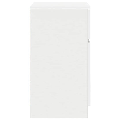 Bedside Cabinets 2 pcs White 39x35x65 cm Engineered Wood